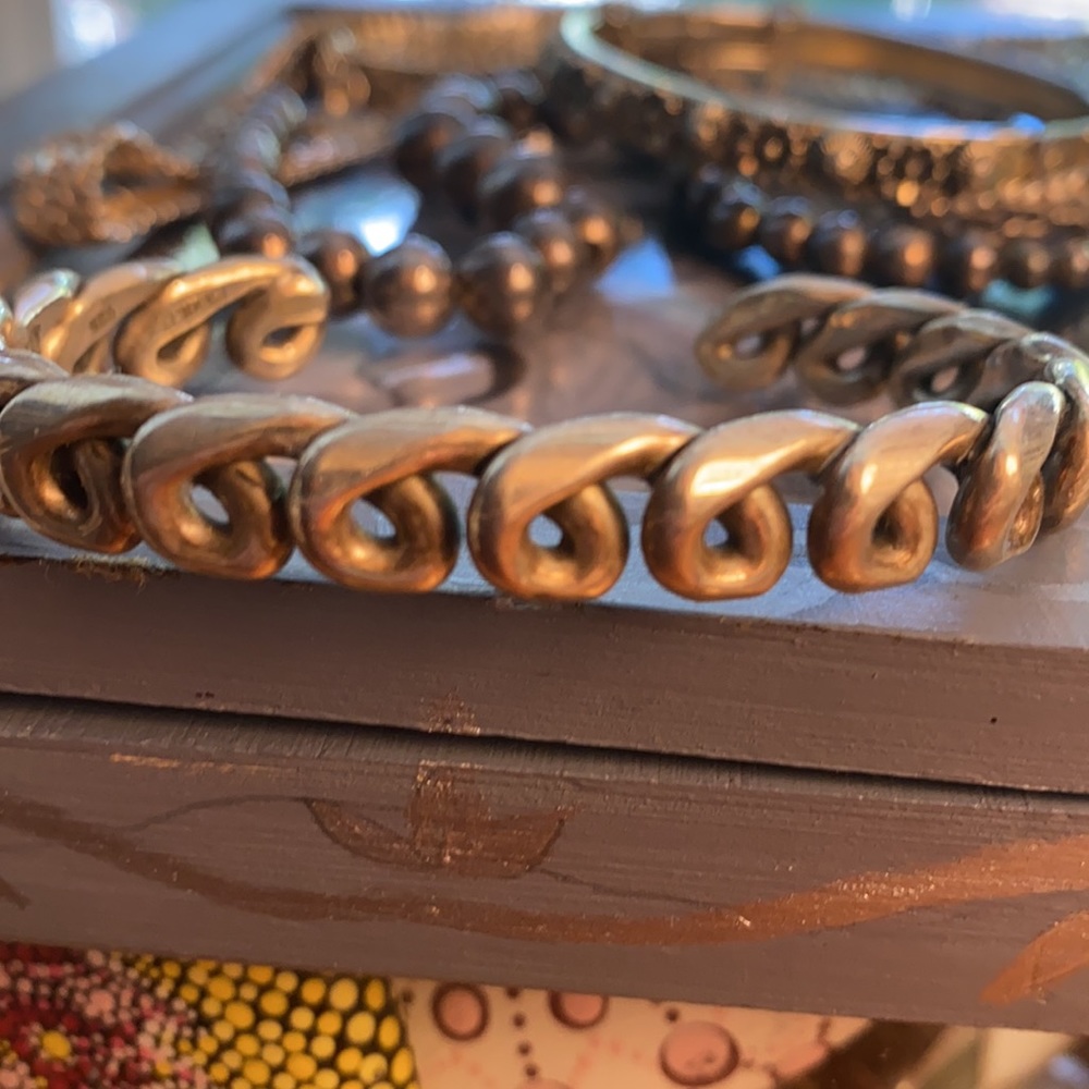 Twisted sterling silver cuff bracelet - Picture 2 of 5